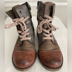 reiker Peyton Brandy Combat Boots Women’s Size 38/7-7.5 US